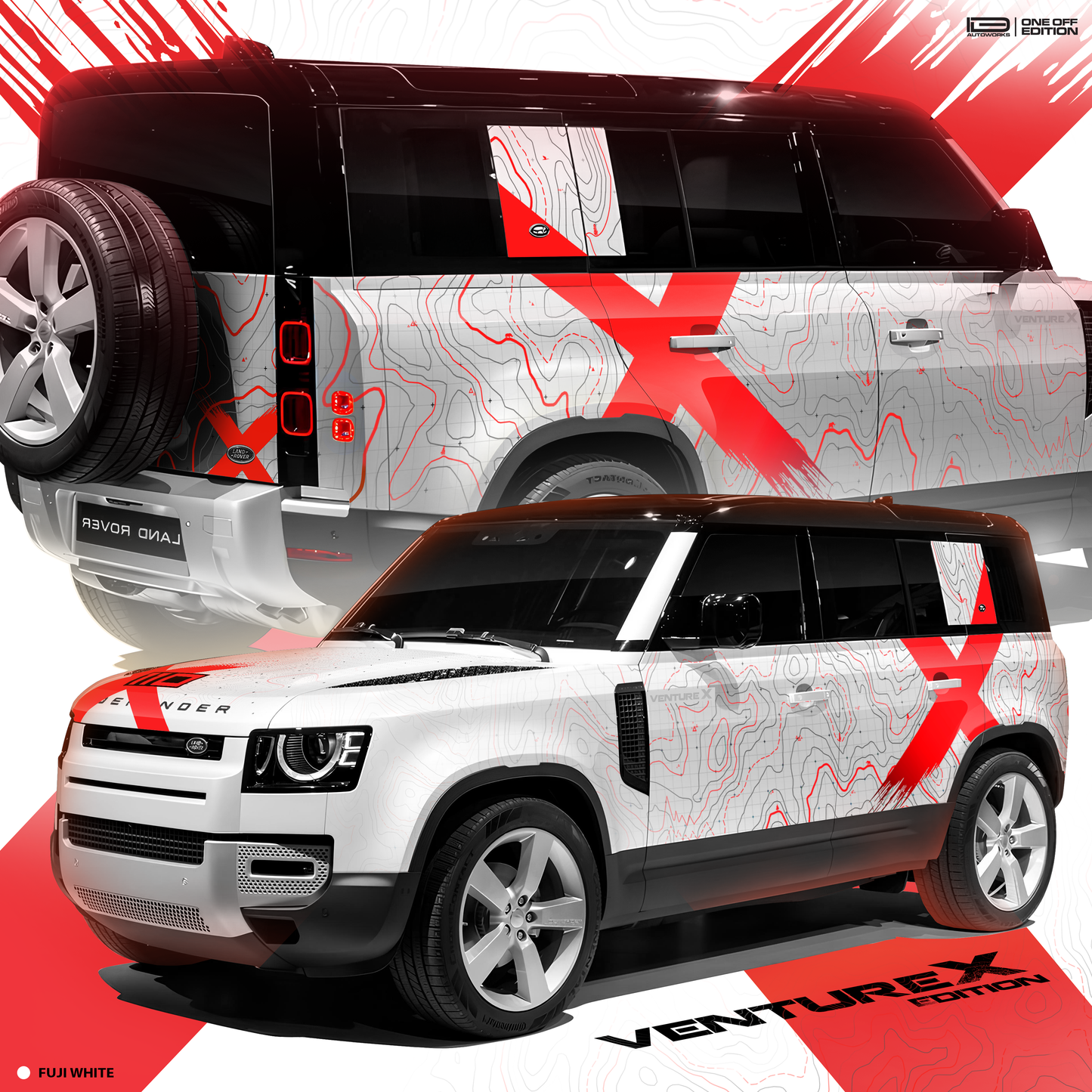 VentureX Edition Graphics for Land Rover defender white