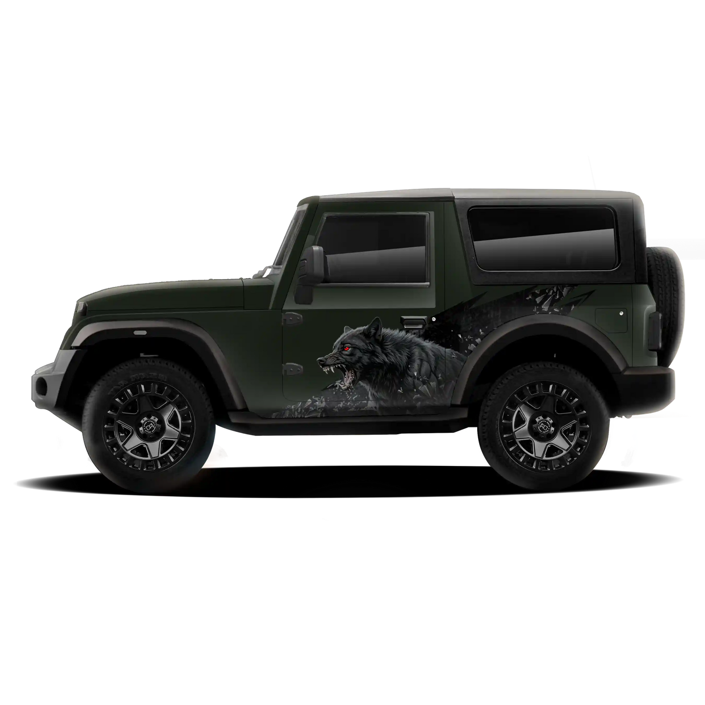 Wolf Edition Graphics for Mahindra Thar White IDE Partial X Series