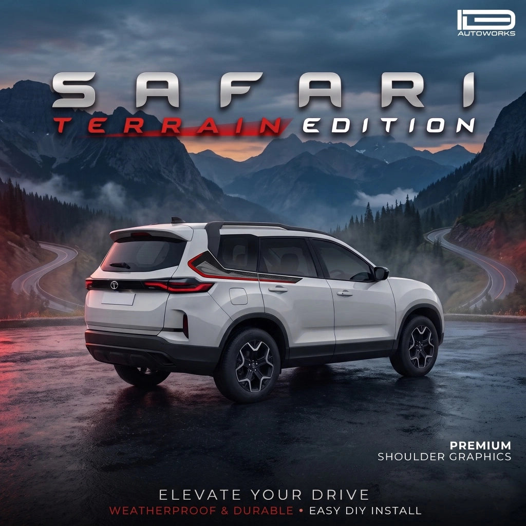 Terrain Edition Graphics for Tata Safari white