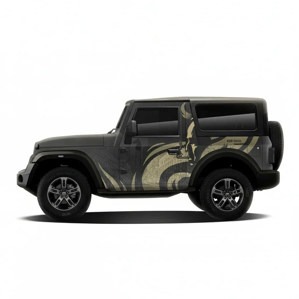 Godfather Edition Graphics for Mahindra Thar black