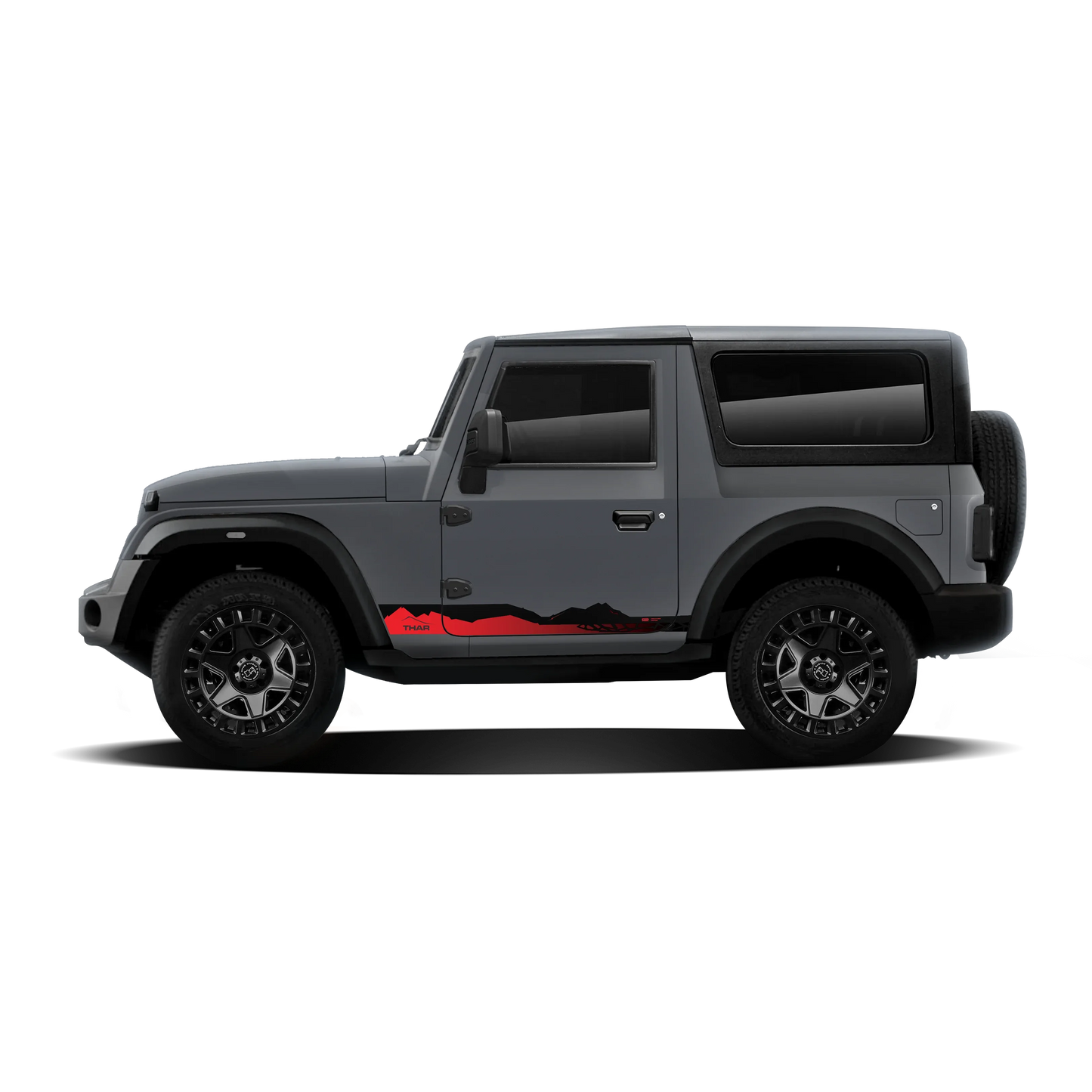 Explorer Edition Side Graphics for Mahindra Thar grey