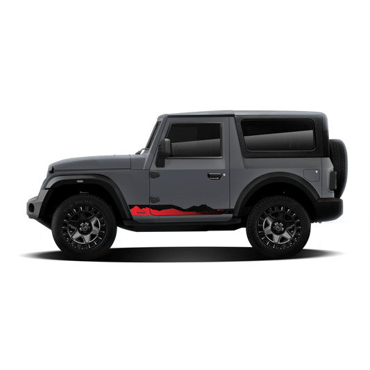 Explorer Edition Side Graphics for Mahindra Thar grey