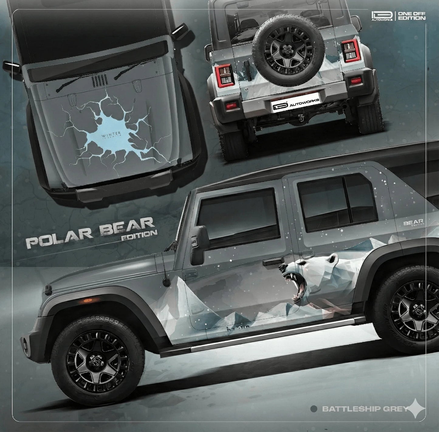 IDE One Off Edition  – Polar Bear Edition | Mahindra Thar Roxx