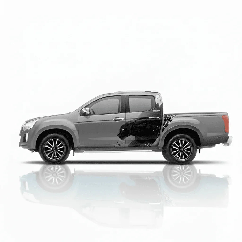 Panther Edition Graphics for Isuzu V Cross grey