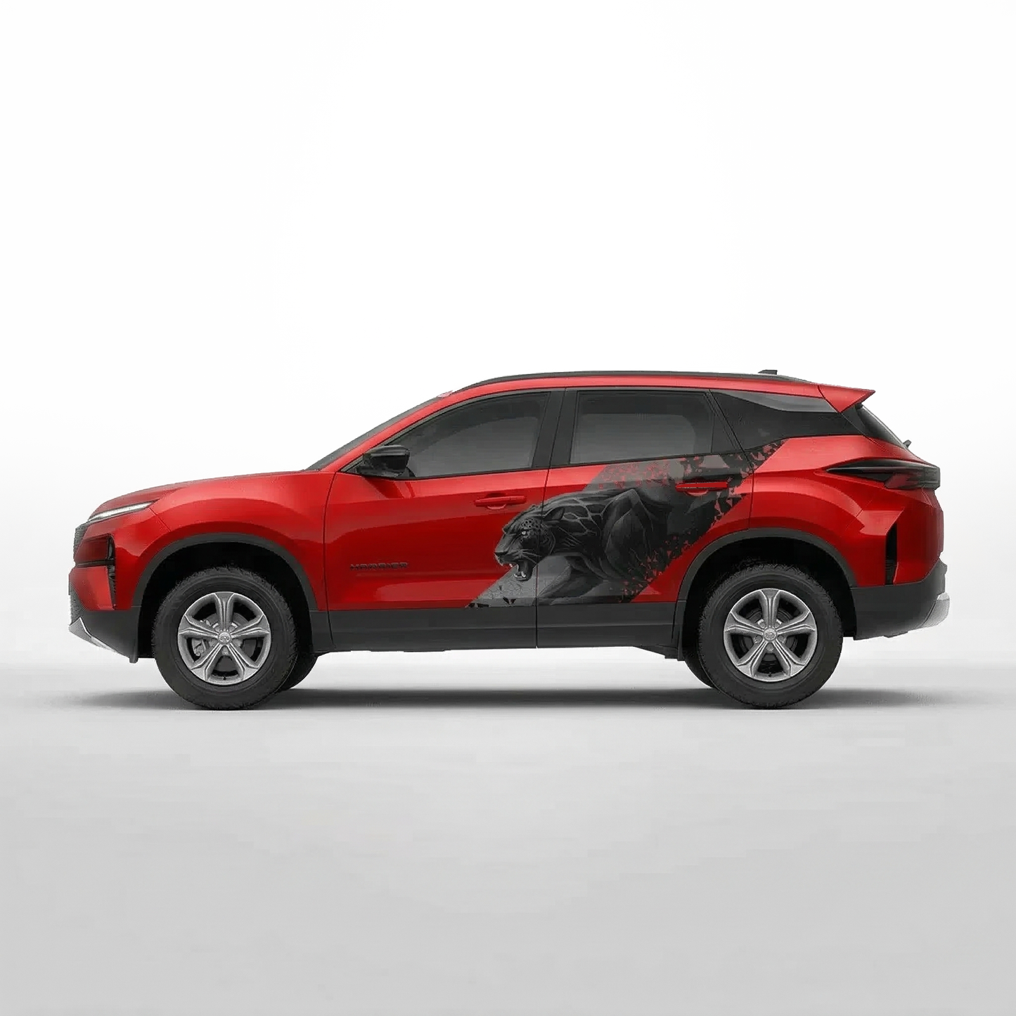 Panther Edition Graphics for Tata Harrier red