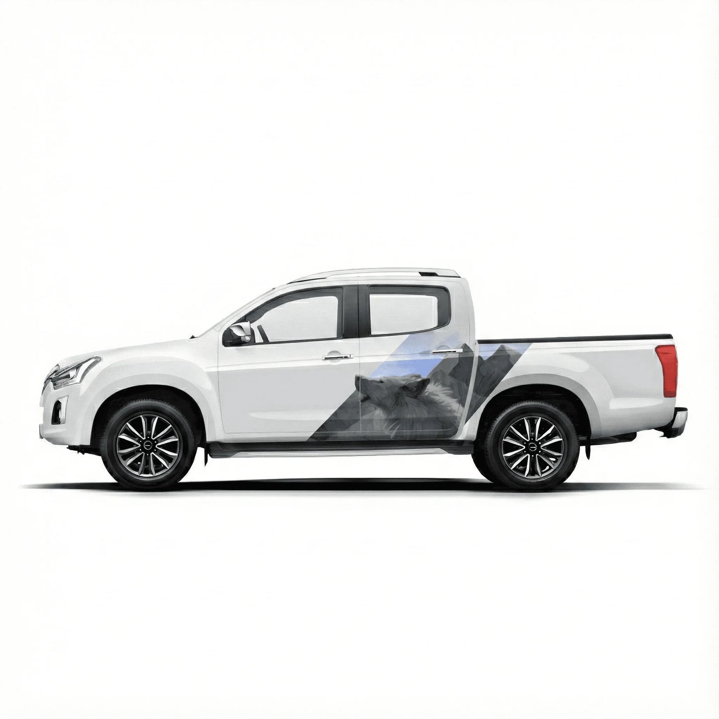 Wolf Edition Graphics for Isuzu V Cross white