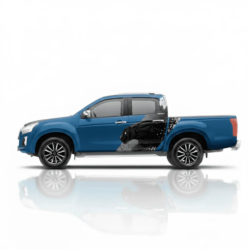 Panther Edition Graphics for Isuzu V Cross blue