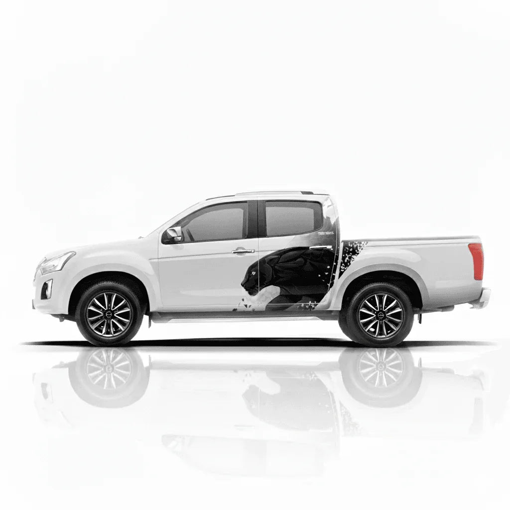Panther Edition Graphics for Isuzu V Cross white