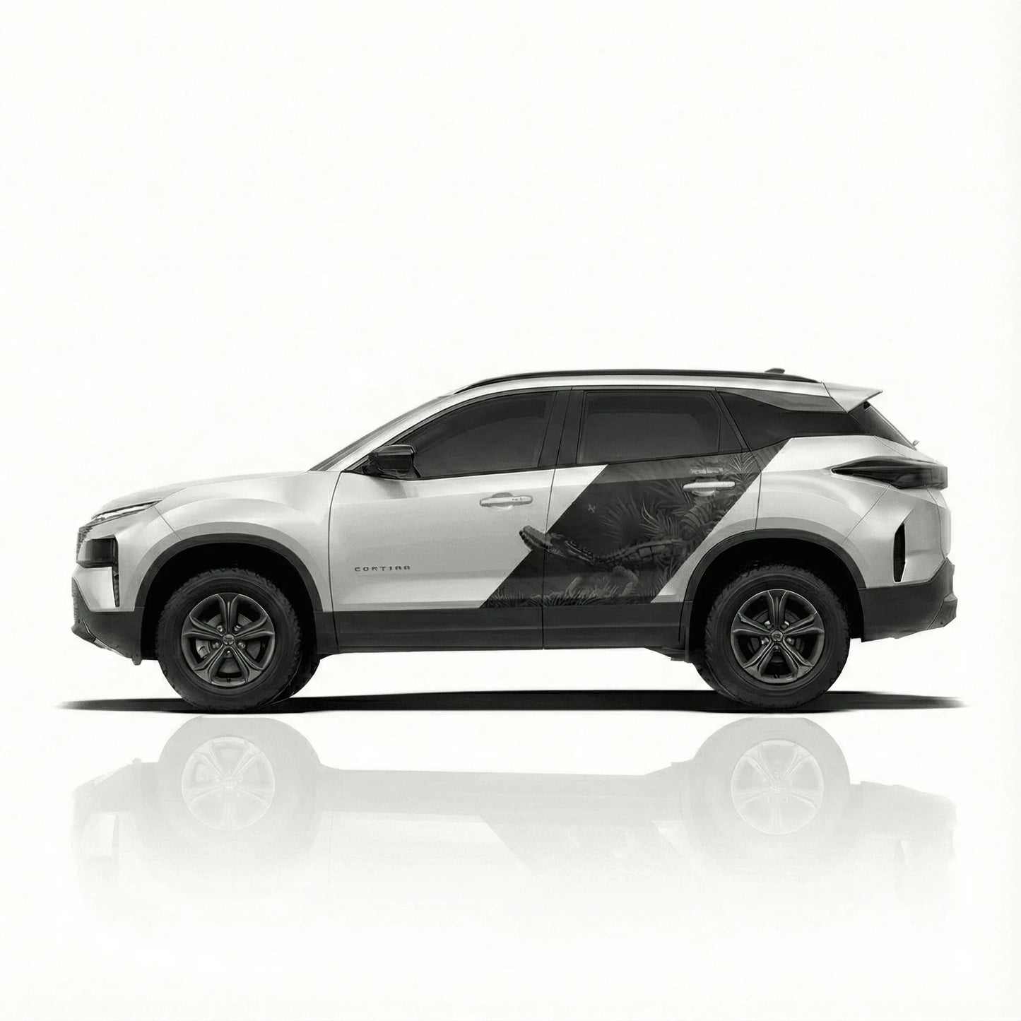 Safari Edition Graphics for Tata Harrier  white