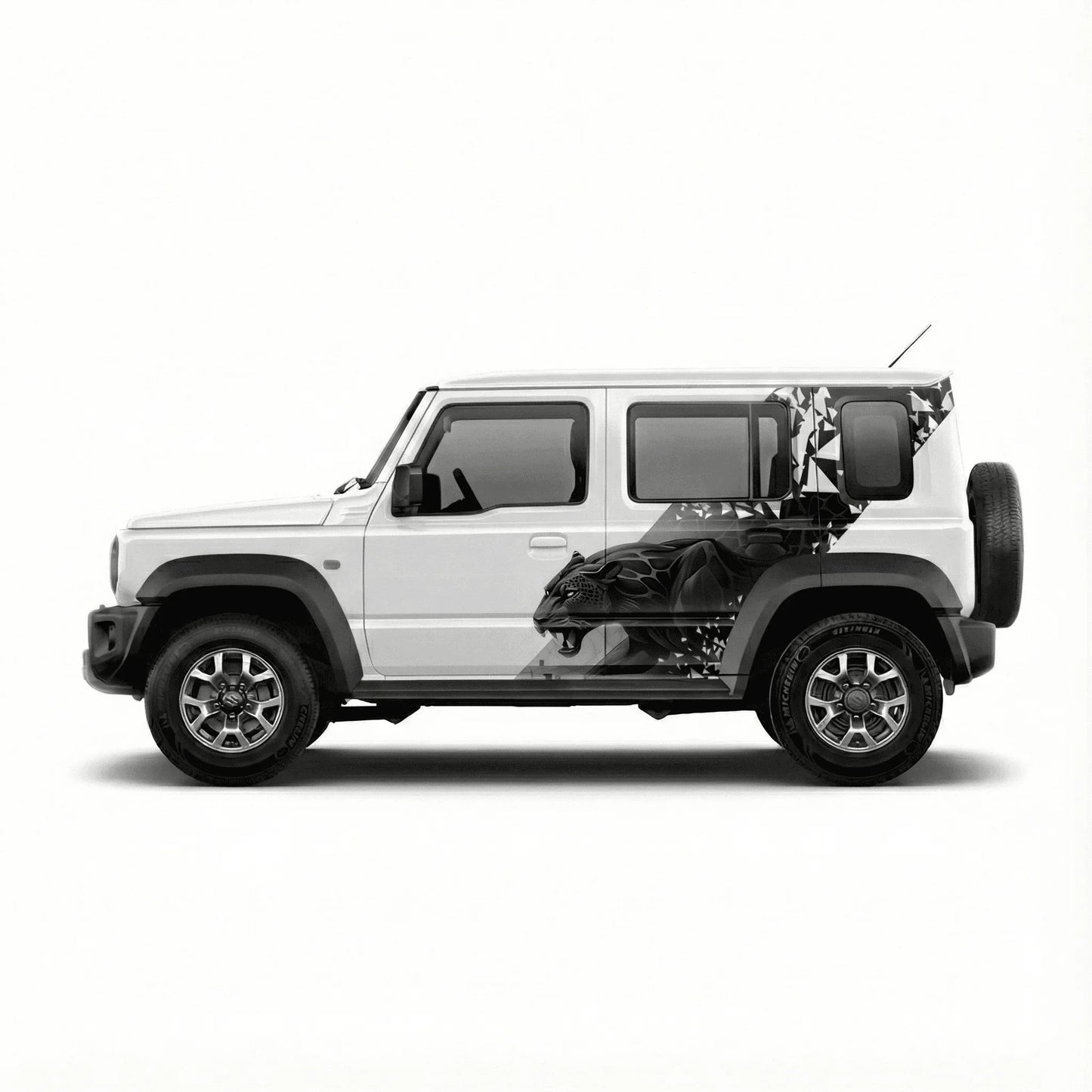 Panther Edition Graphics for Maruti Suzuki Jimny white
