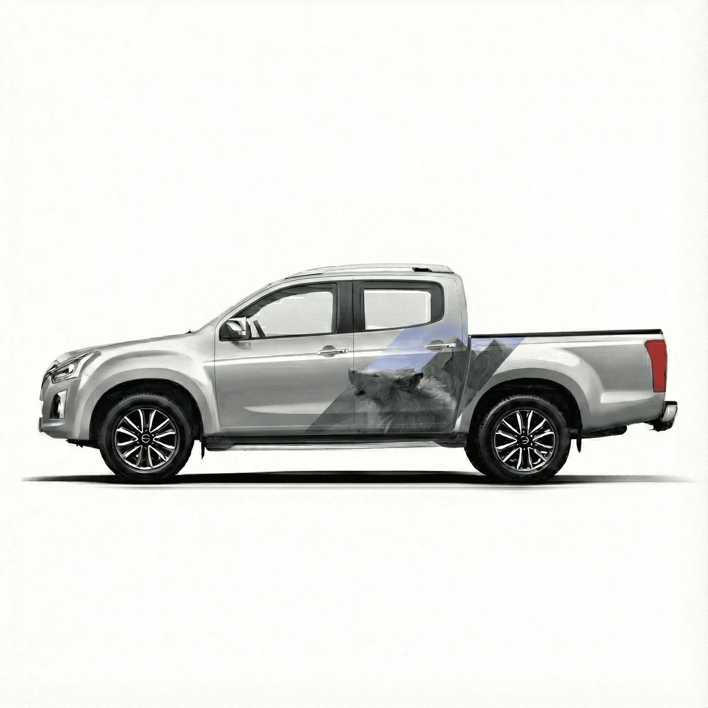 Wolf Edition Graphics for Isuzu V Cross silver