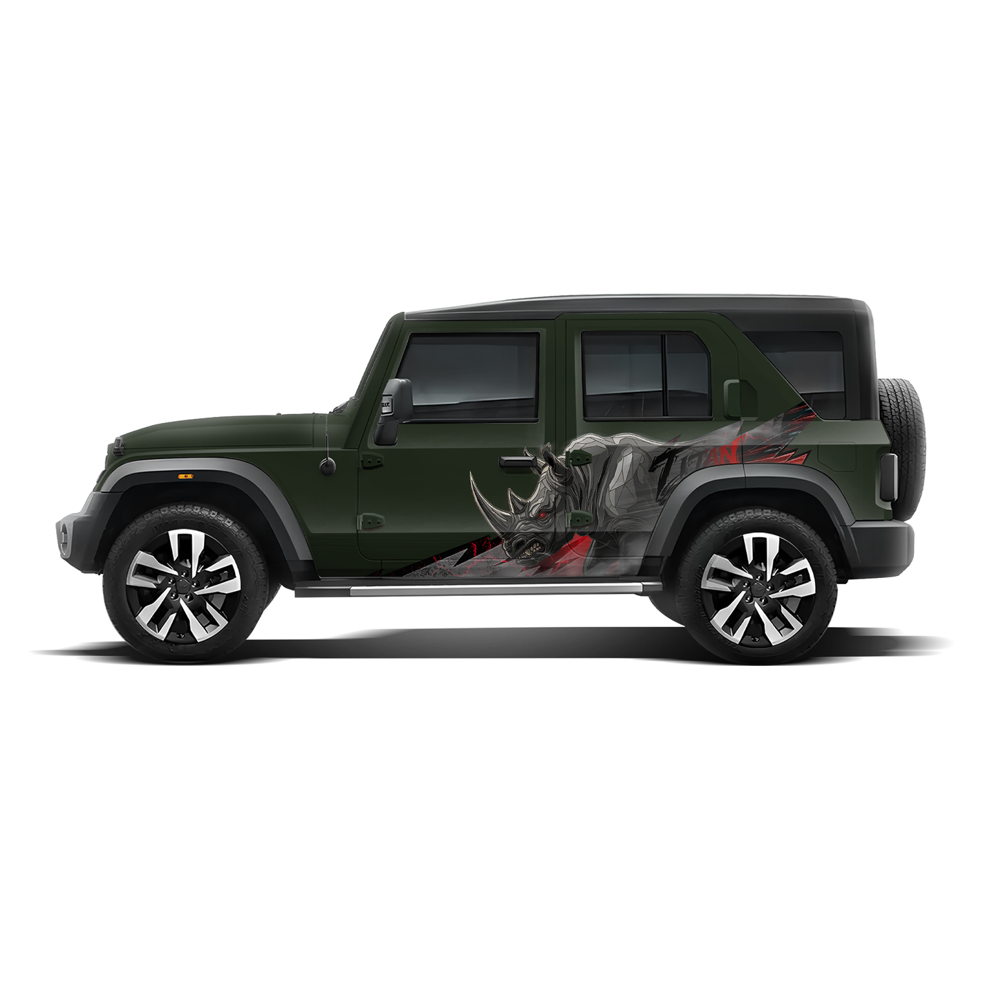 Rhino Edition Graphics for Mahindra Roxx  IDE Partial X Series