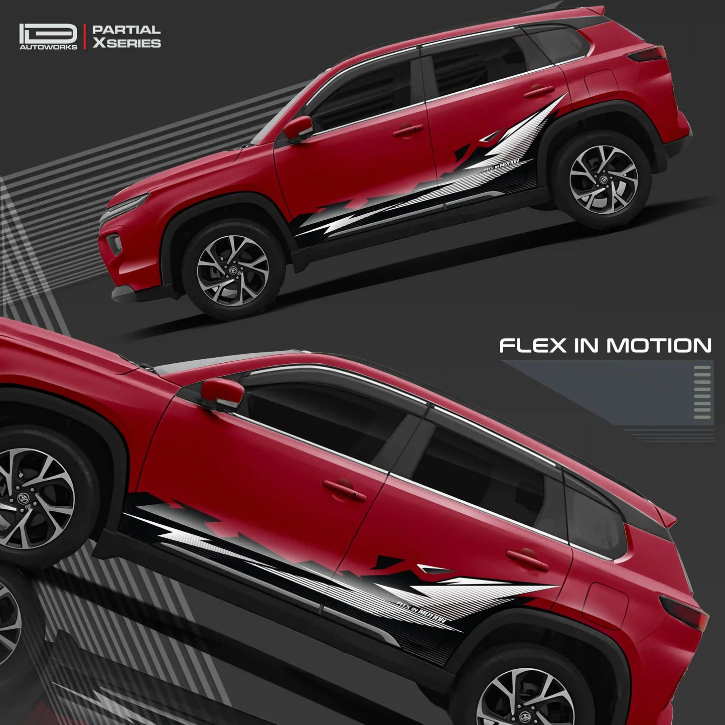 Flex in Motion Edition Graphics for Toyota Hyryde red