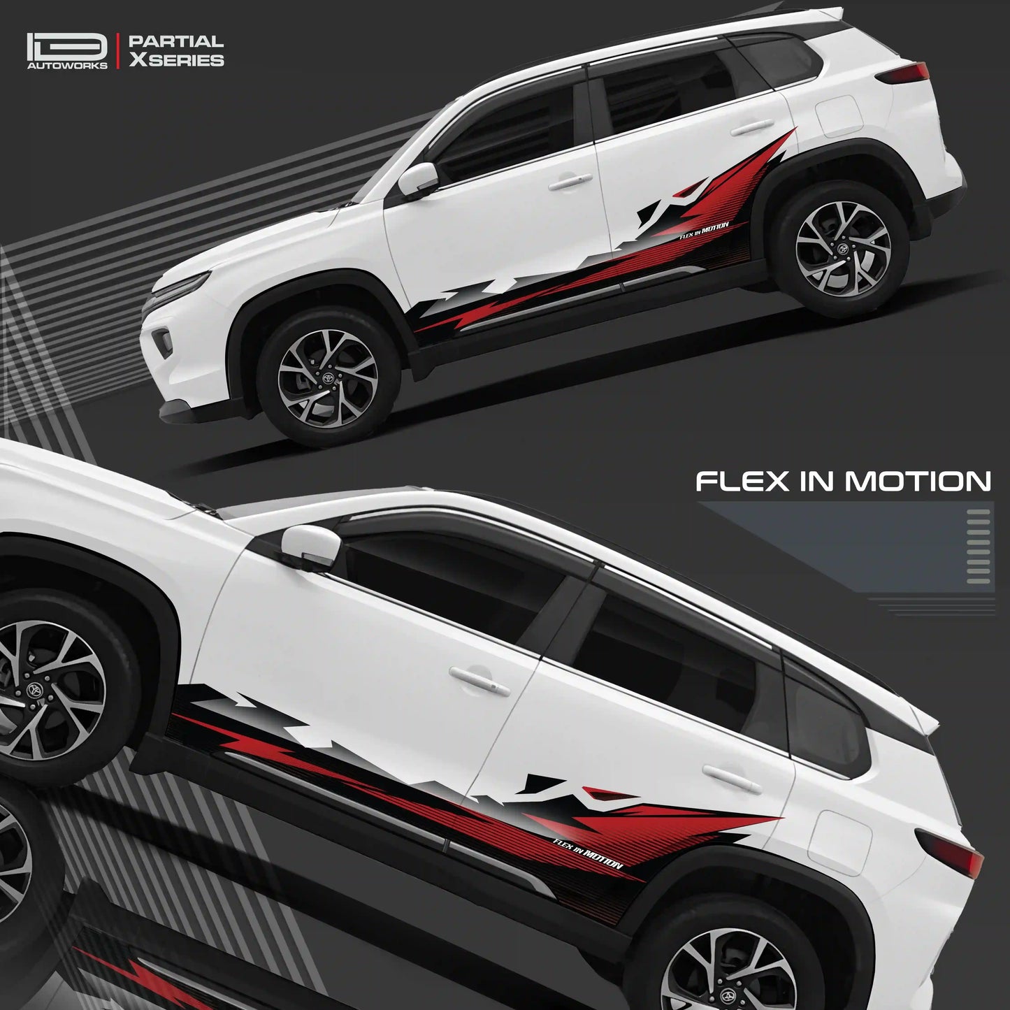 Flex in Motion Edition Graphics for Toyota Hyryde red