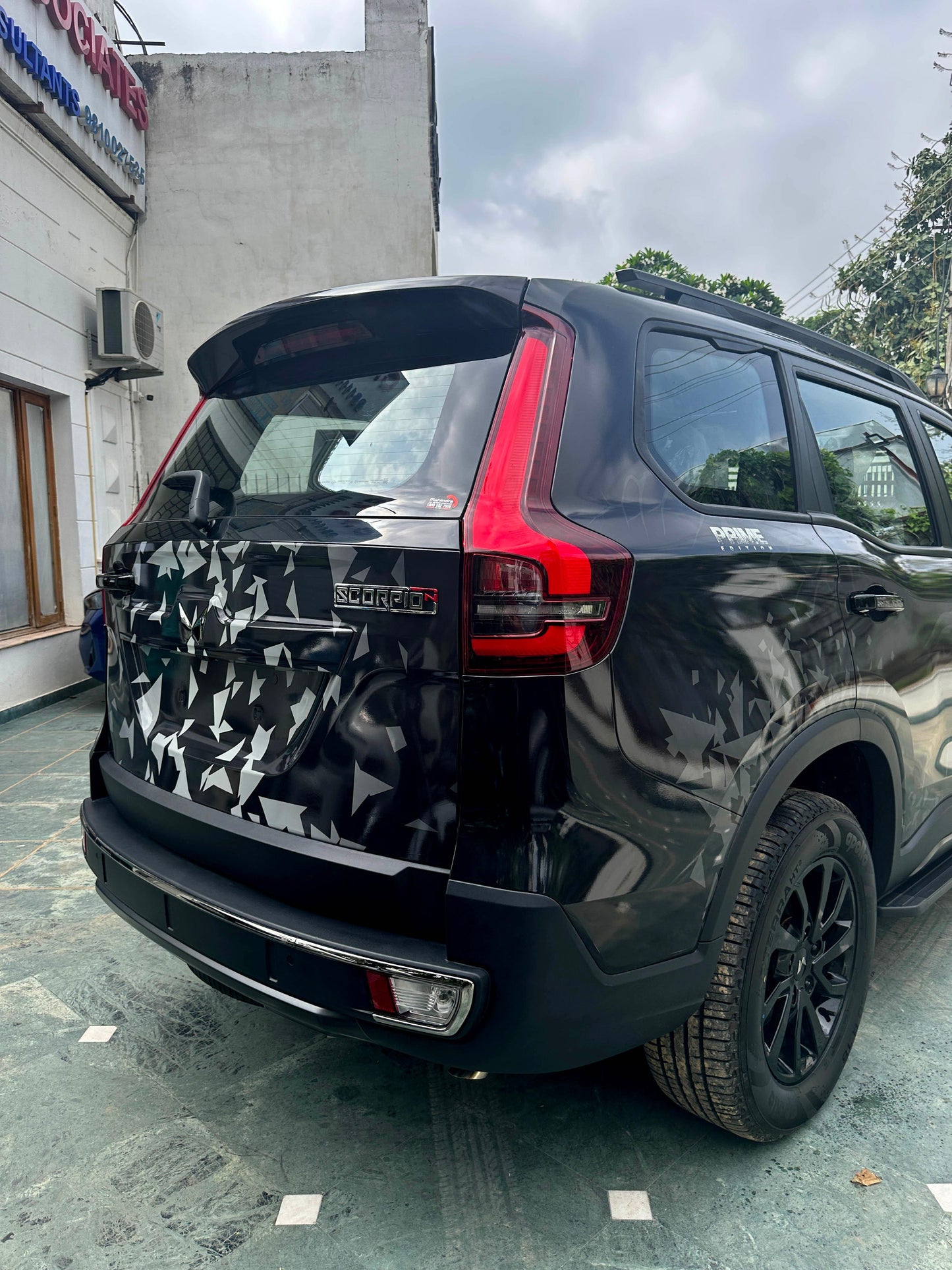 Panther Edition Graphics for Mahindra Scorpio N black