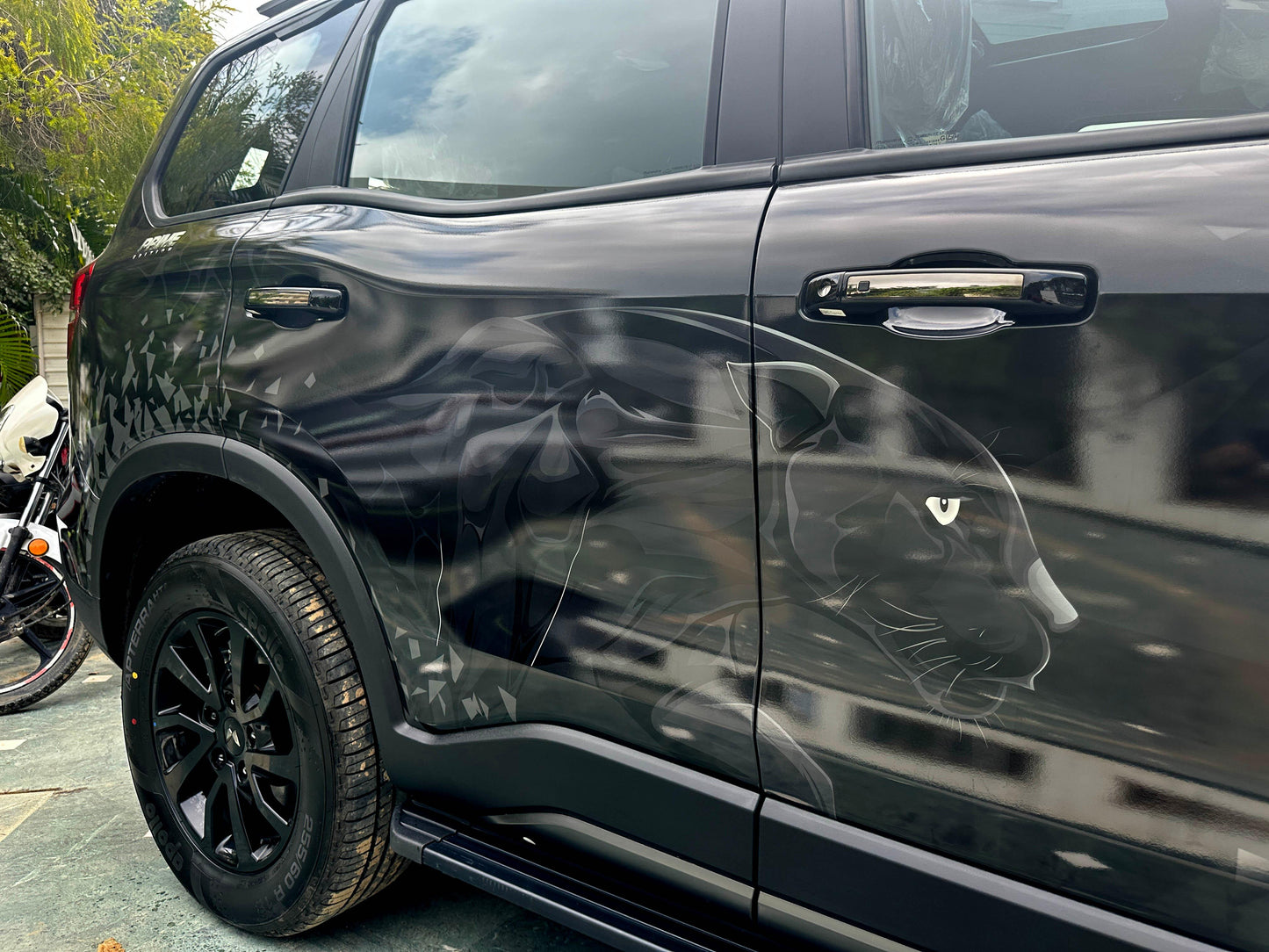 Panther Edition Graphics for Mahindra Scorpio N black