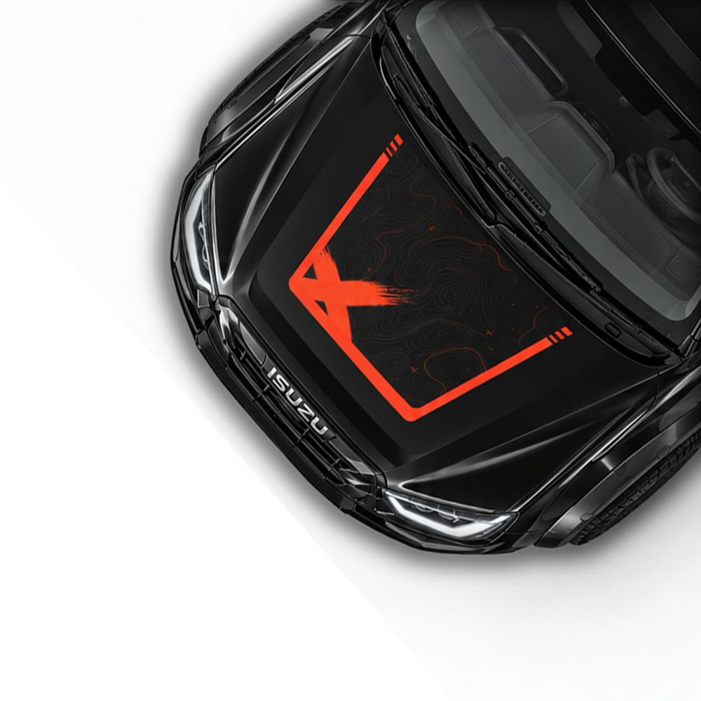 VentureX Edition bonnet decal for Isuzu Vcross