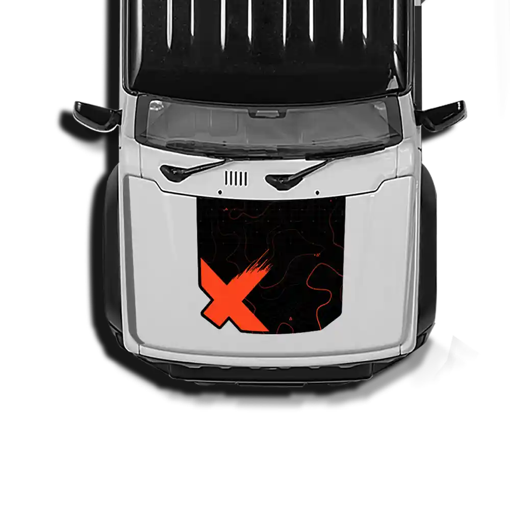 VentureX Edition bonnet Graphics for Maruti Suzuki Jimny white by IDE Graphics Series