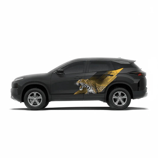 Leopard Edition Graphics for Tata Harrier black