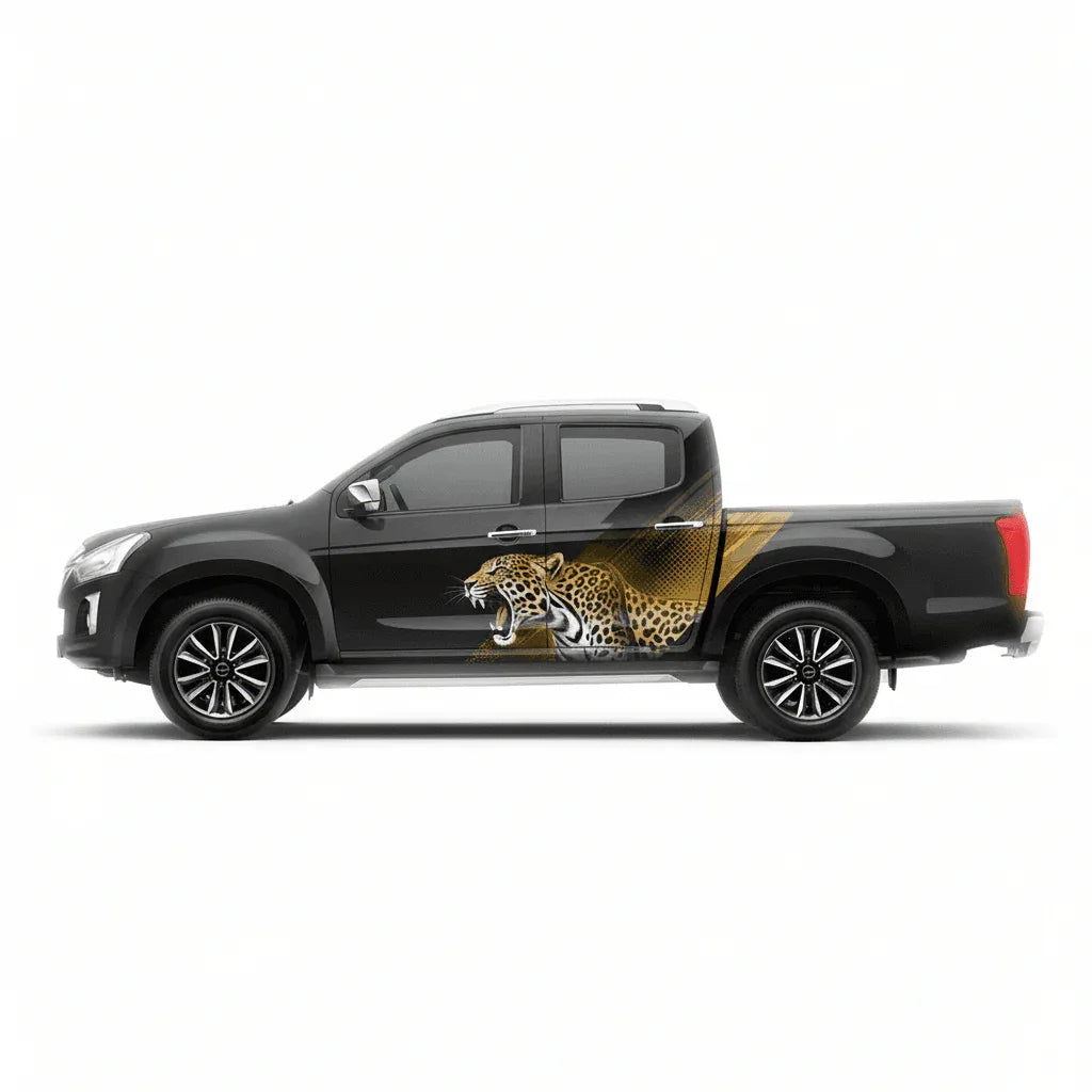 Leopard Edition Graphics for Isuzu V Cross black