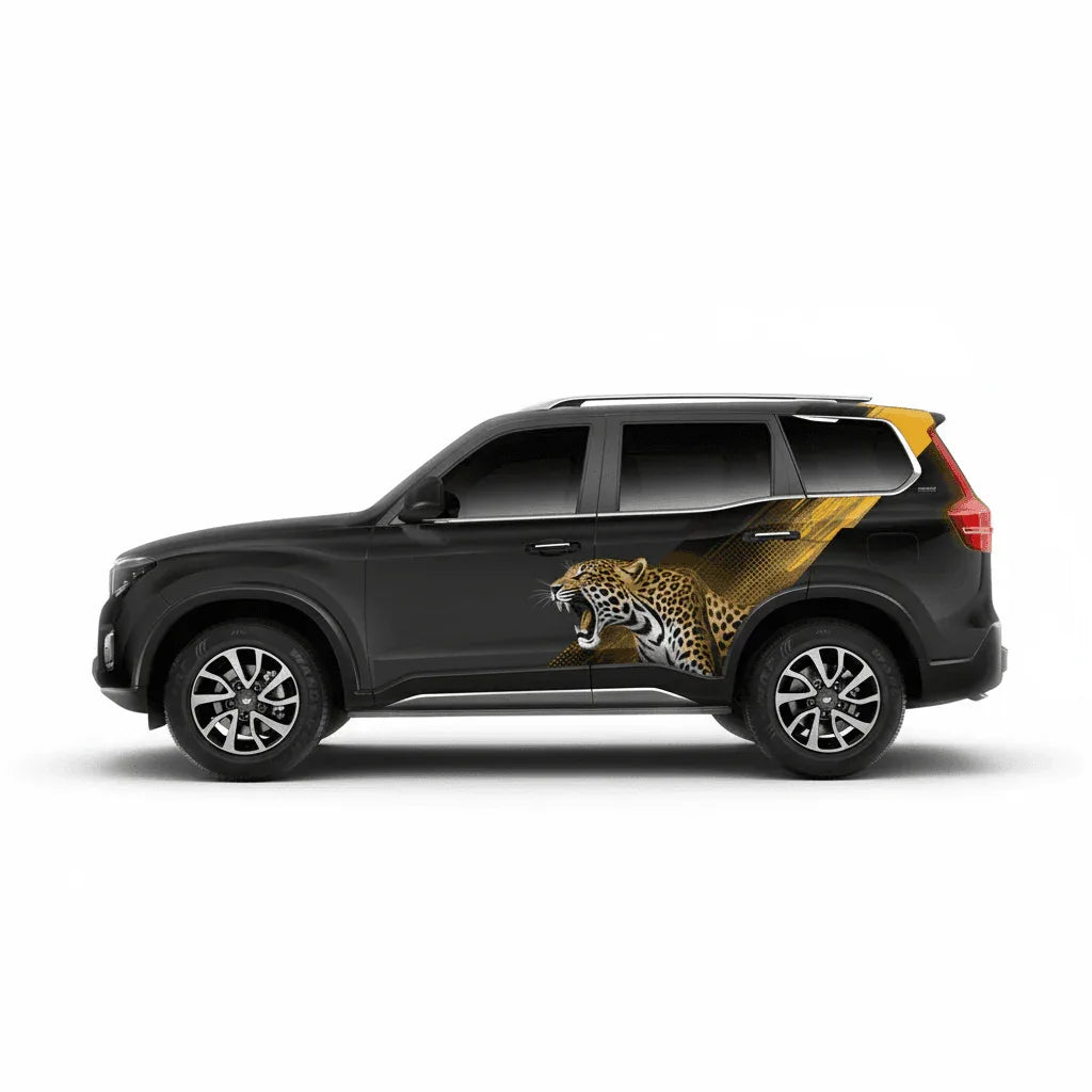 Leopard Edition Graphics for Mahindra Scorpio N black