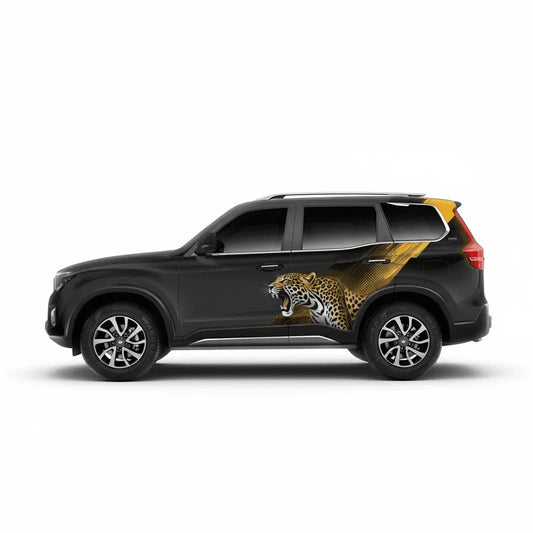 Leopard Edition Graphics for Mahindra Scorpio N black