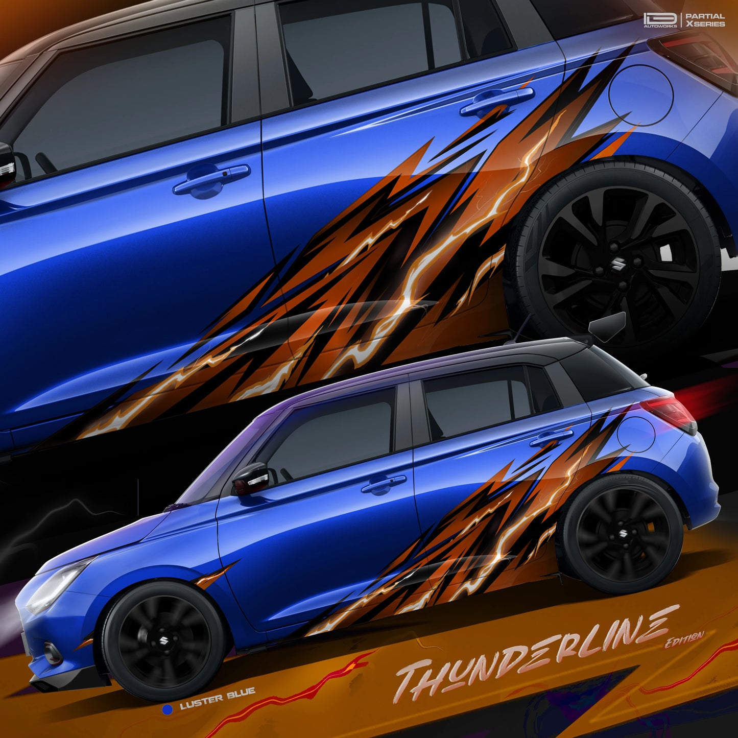IDE Partial X Series – Thunderline Edition | Maruti Suzuki Swift