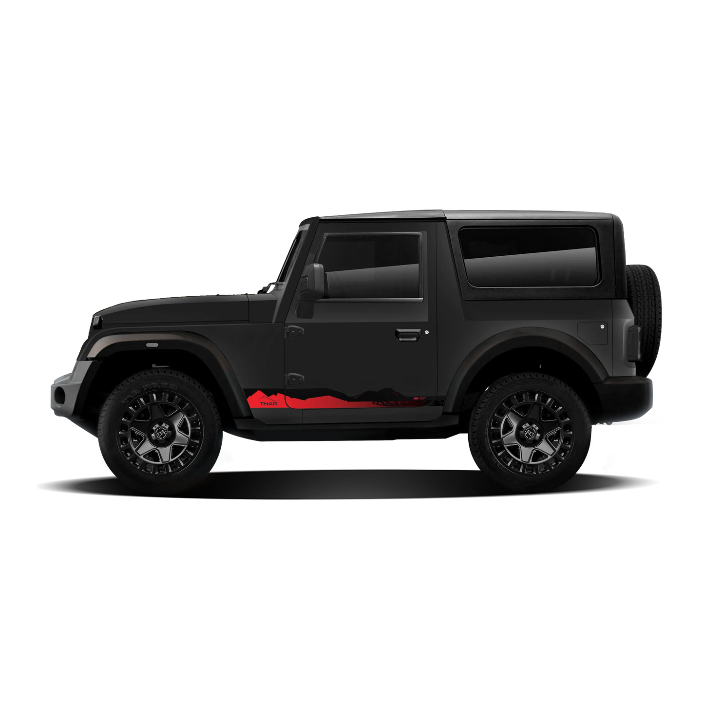 Explorer Edition Side Graphics for Mahindra Thar black