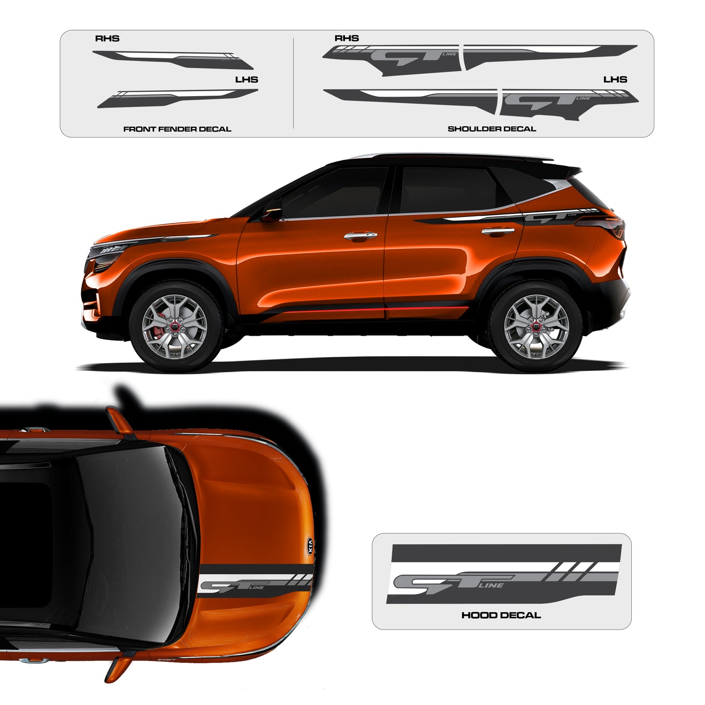 IDE GRAPHICS SERIES / GT EDITION / KIA / SELTOS (Punchy Orange)