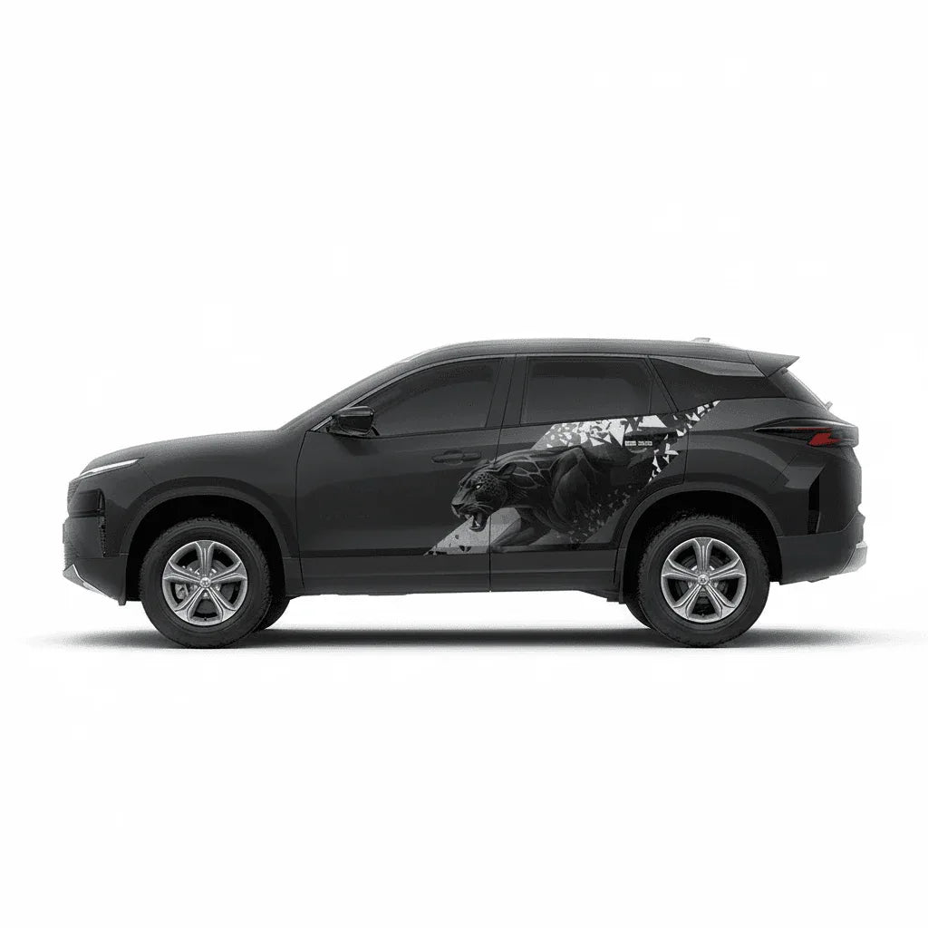 Panther Edition Graphics for Tata Harrier black