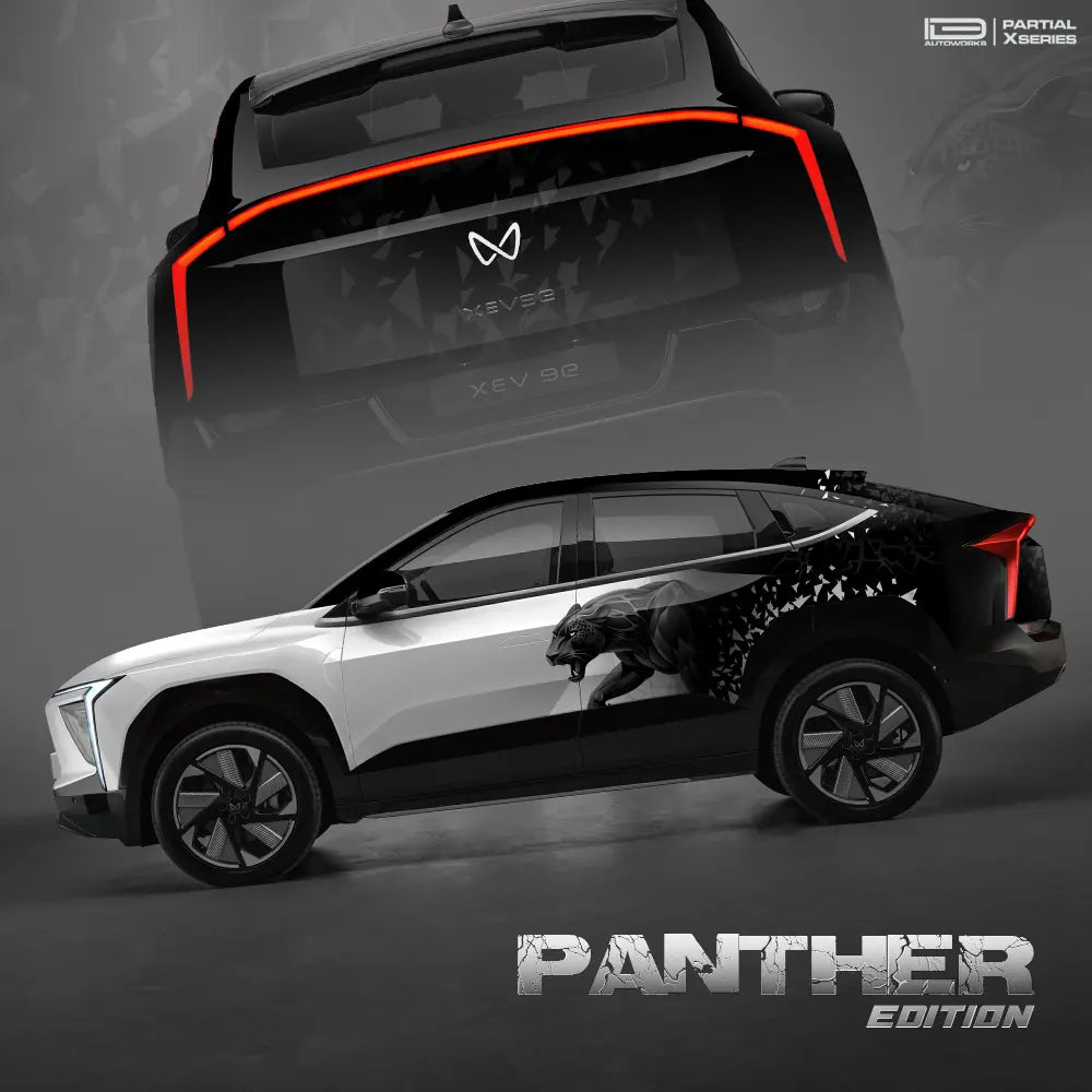 IDE Partial X series Panther edition for Mahindra XEV 9e poster .