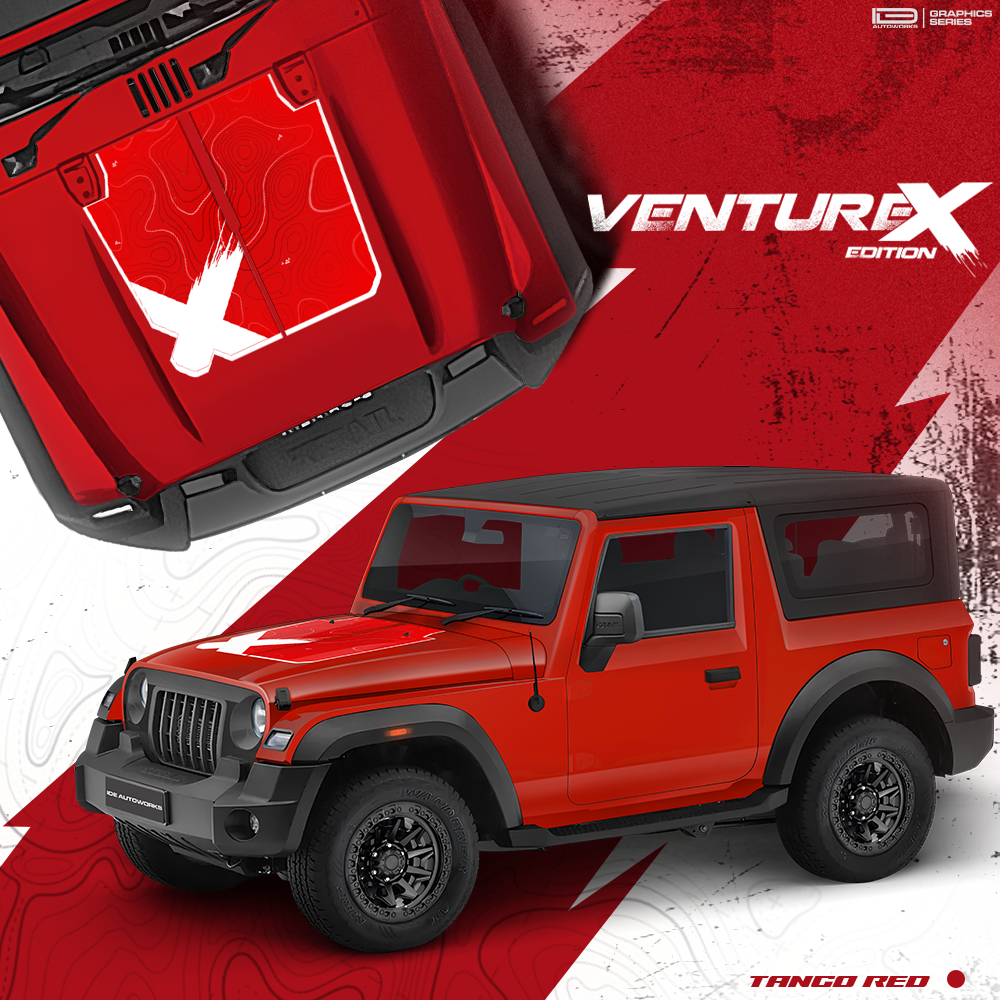 VentureX Edition Graphics for Mahindra Thar  IDE Graphic Series