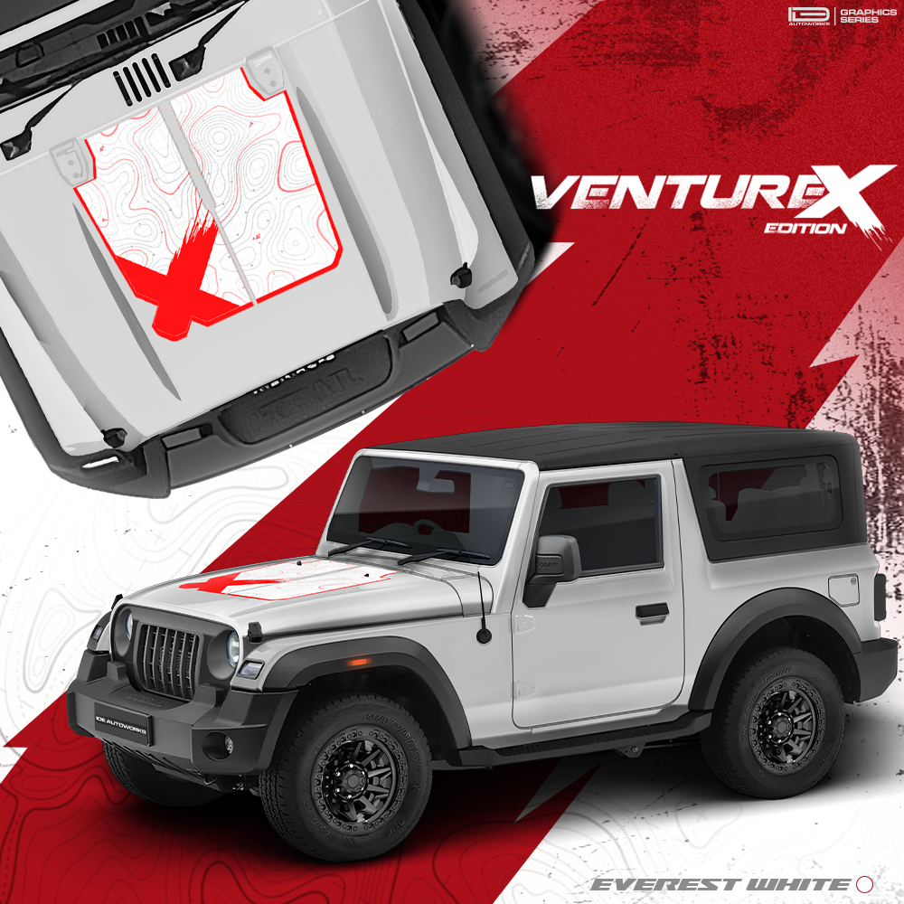 VentureX Edition Graphics for Mahindra Thar  IDE Graphic Series