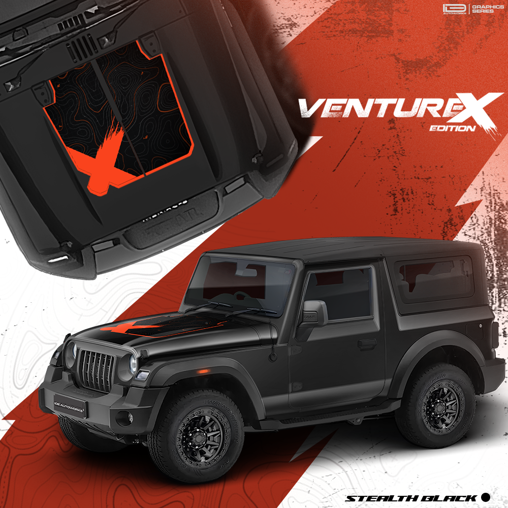 VentureX Edition Graphics for Mahindra Thar  IDE Graphic Series