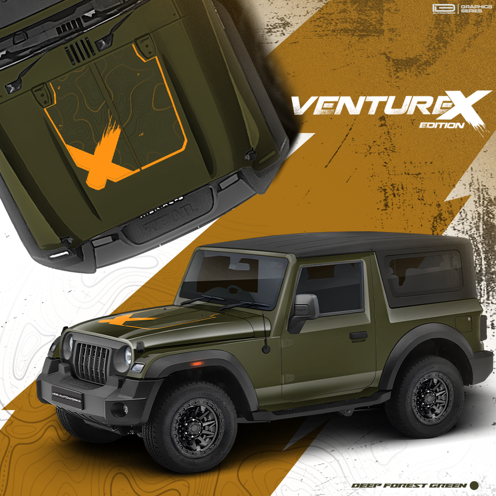 VentureX Edition Graphics for Mahindra Thar  IDE Graphic Series
