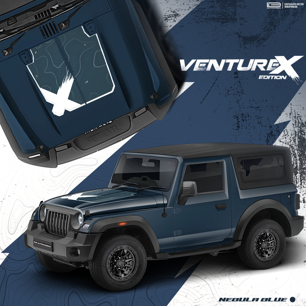 VentureX Edition Graphics for Mahindra Thar  IDE Graphic Series