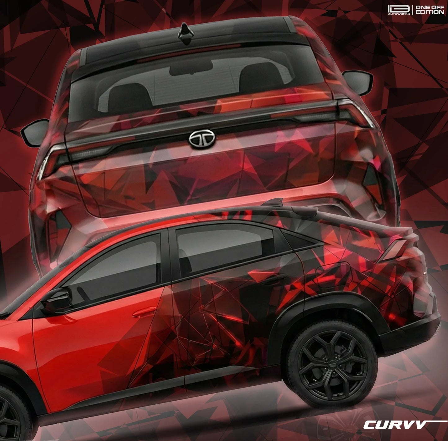 Shatter Strike Edition Graphics for Tata curvv red