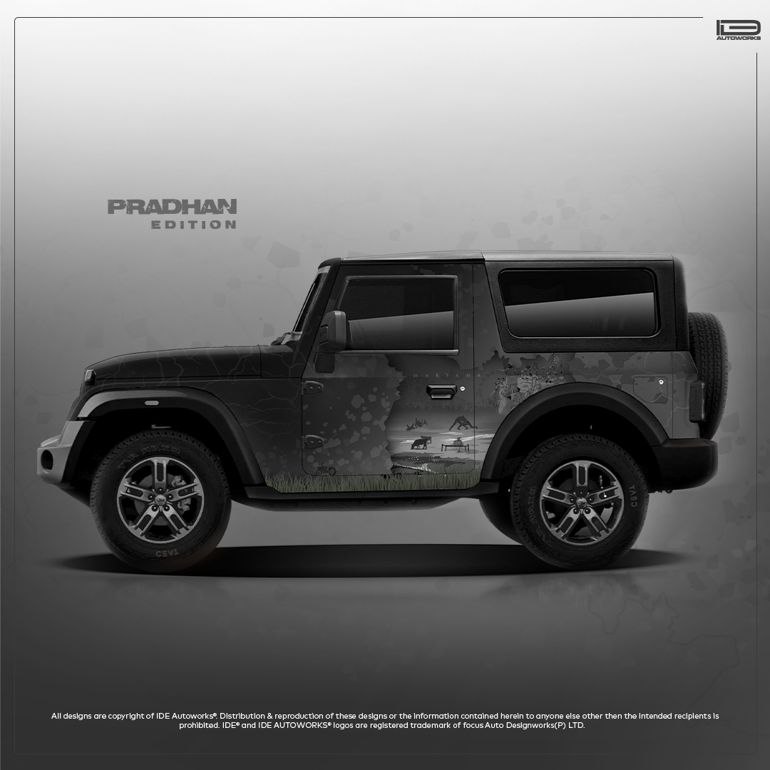 IDE ONE OFF EDITION - Pradhan Edition for Mahindra Thar (Napoli Black)