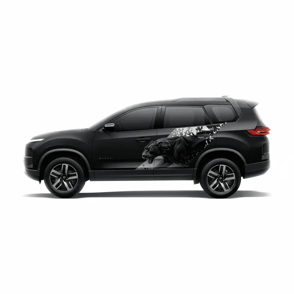 Panther Edition Graphics for Tata Safari black