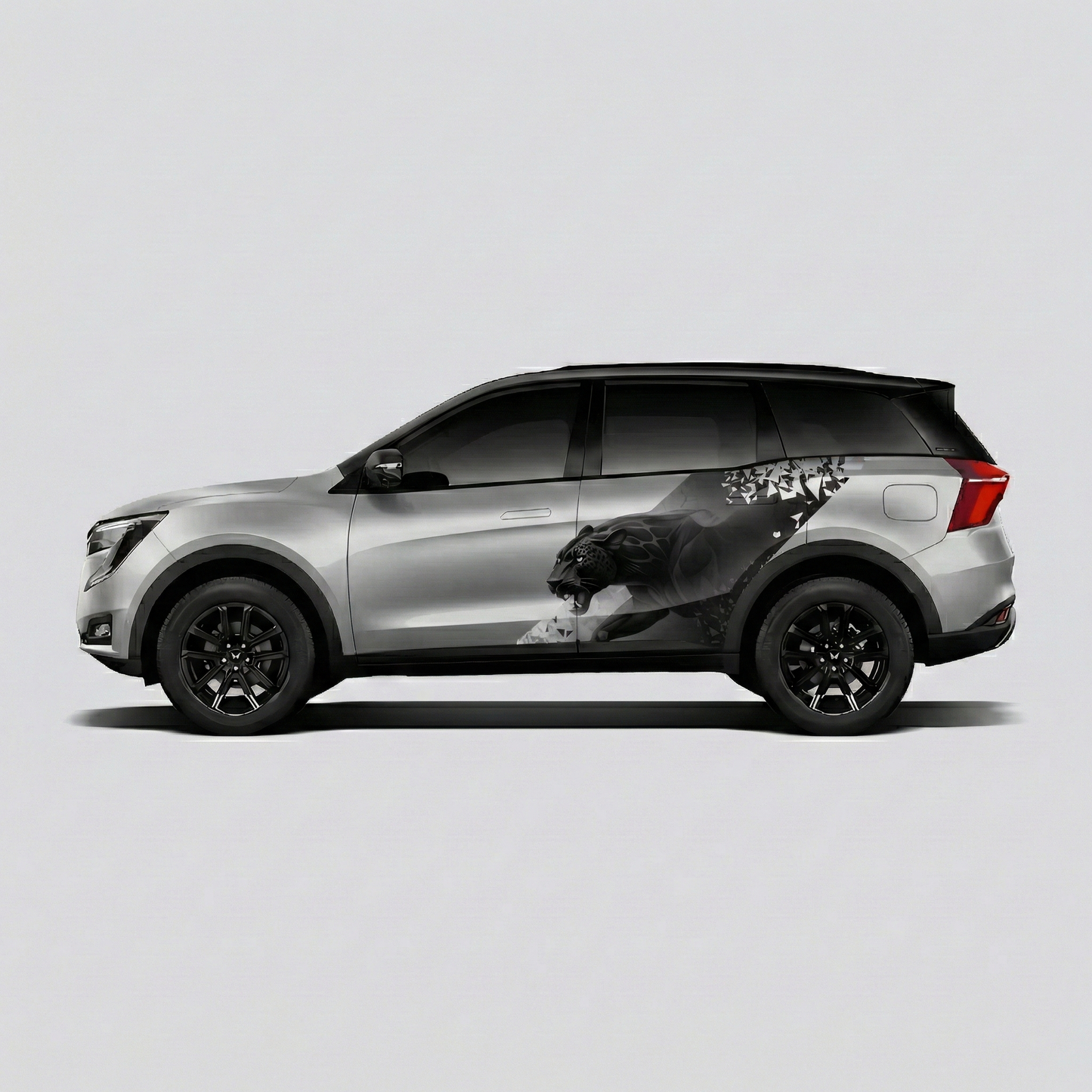 Panther Edition Car Graphics for Mahindra XUV700 silver