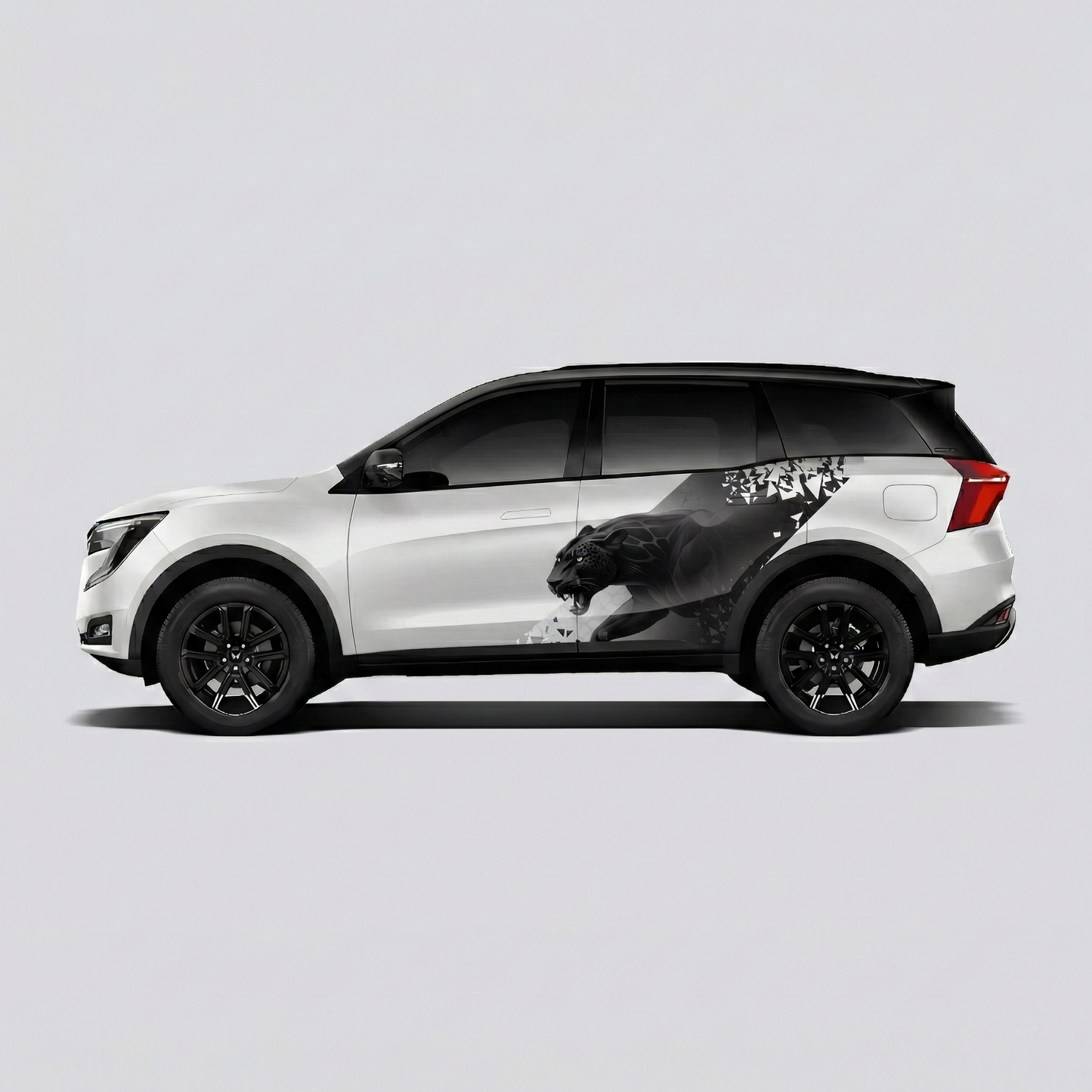 Panther Edition Car Graphics for Mahindra XUV700 white