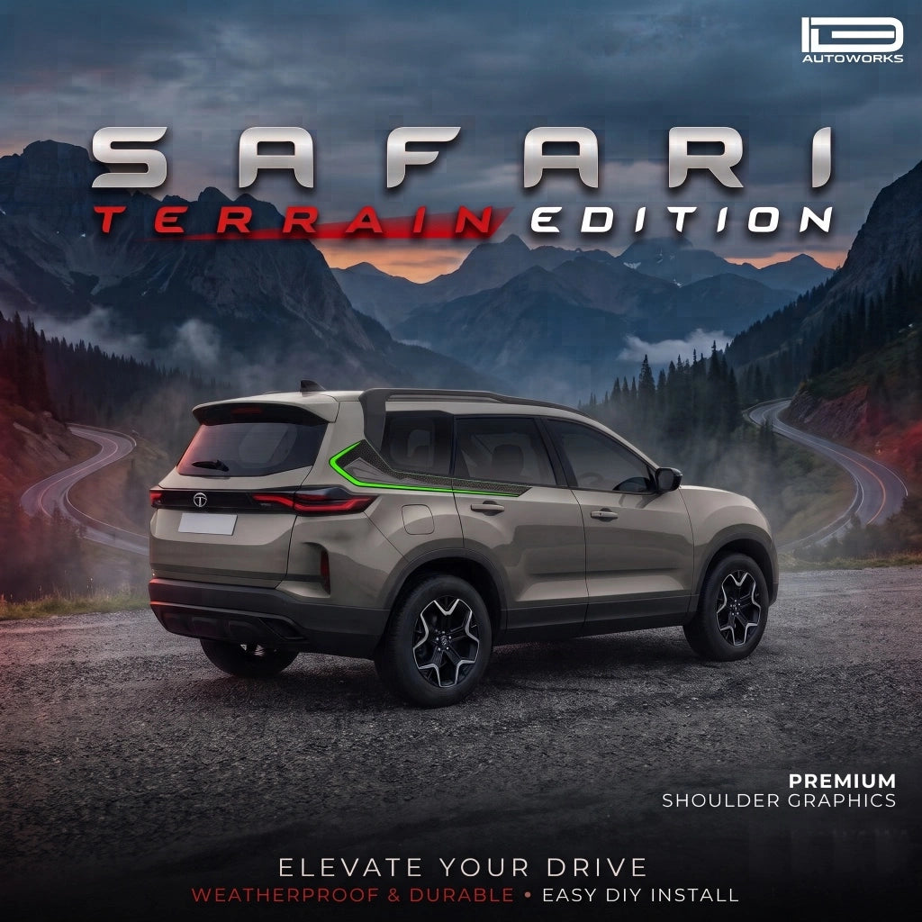 Terrain Edition Graphics for Tata Safari pure grey