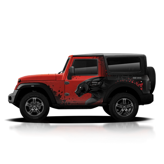 IDE ONE OFF EDITION - Panther Edition for Mahindra Thar (Red Rage)