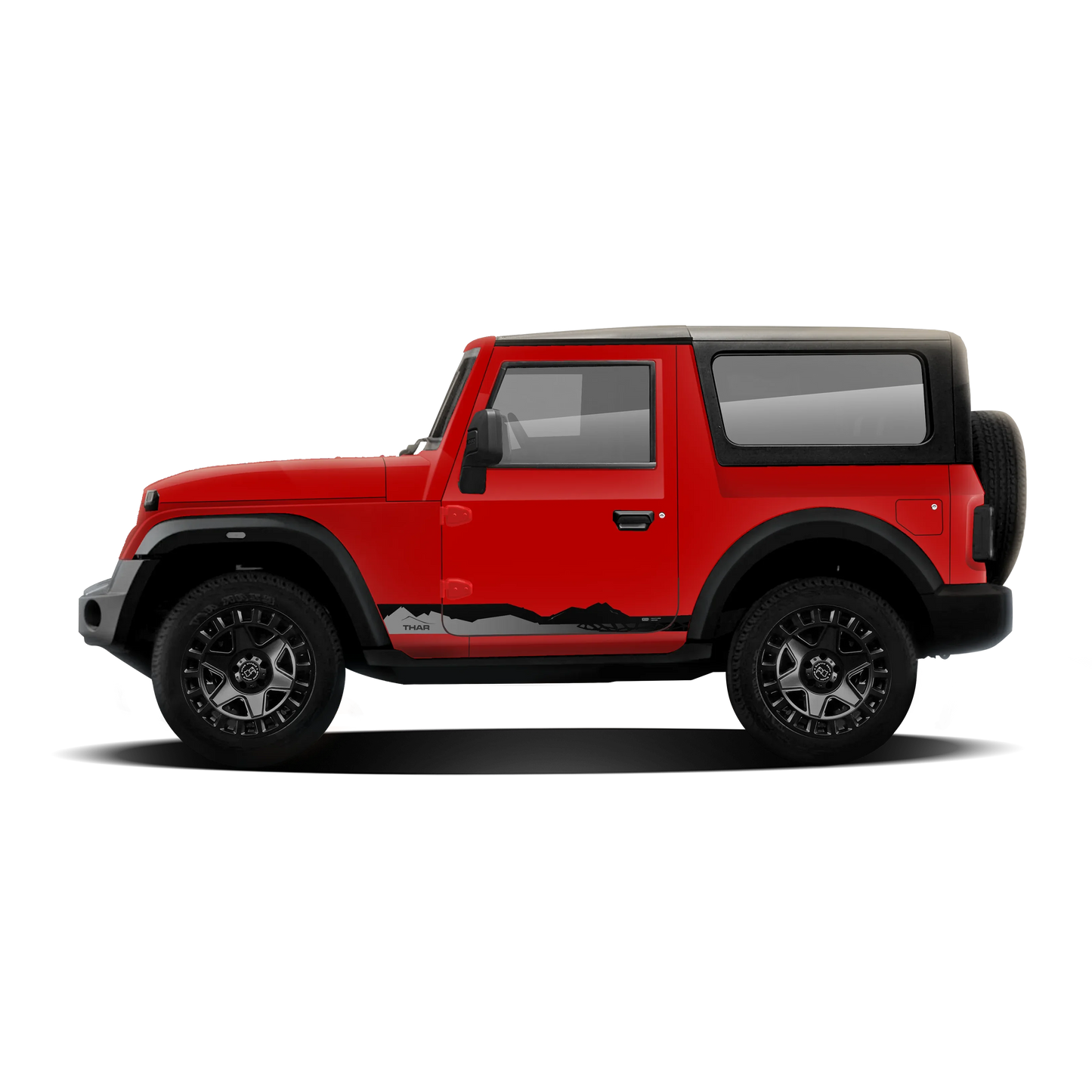 Explorer Edition Side Graphics for Mahindra Thar red