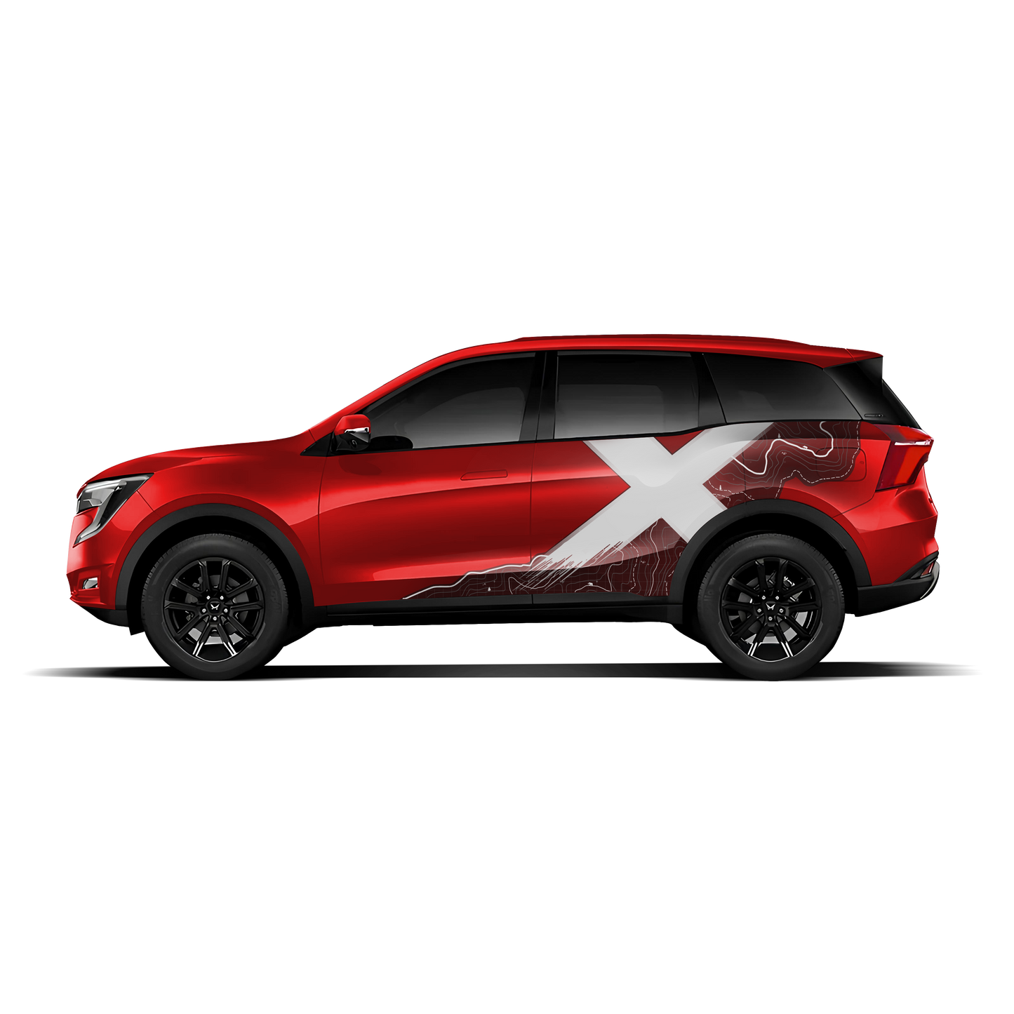 Venture  Edition graphics for the mahindra XUV 700 red