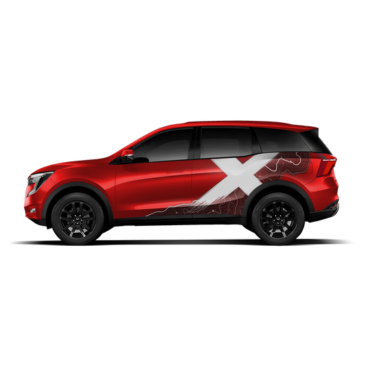 Venture  Edition graphics for the mahindra XUV 700 red