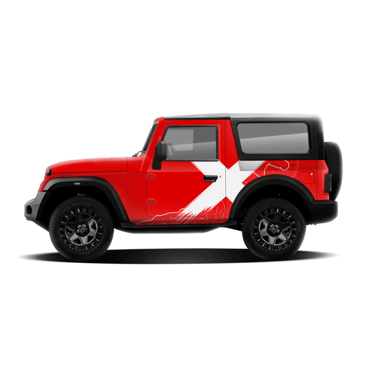 Thar Graphics Mahindra Thar Vinyl Graphics & Wraps - Graphics & Partial X Series ...