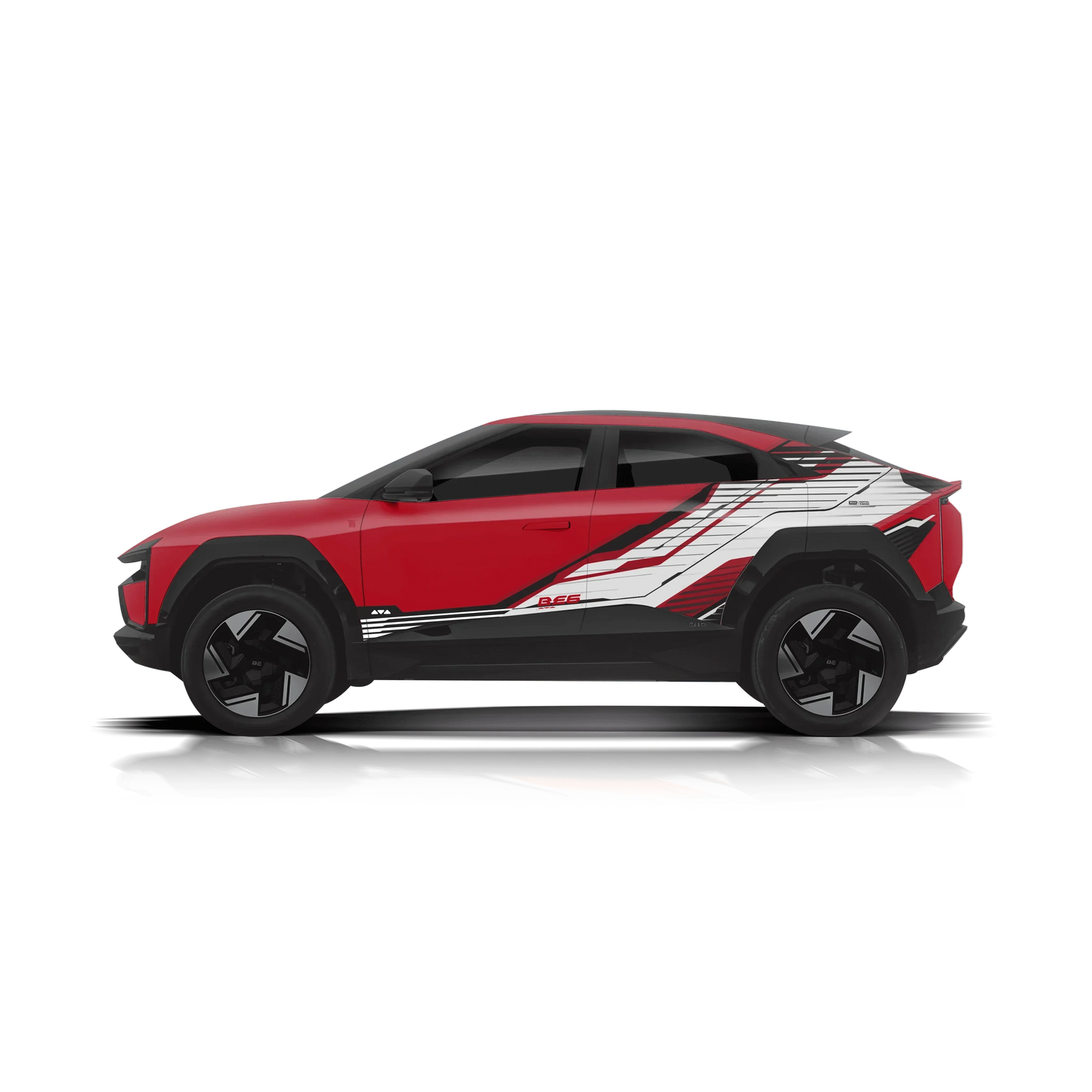 Hyperline Edition Graphics for Mahindra BE6 red