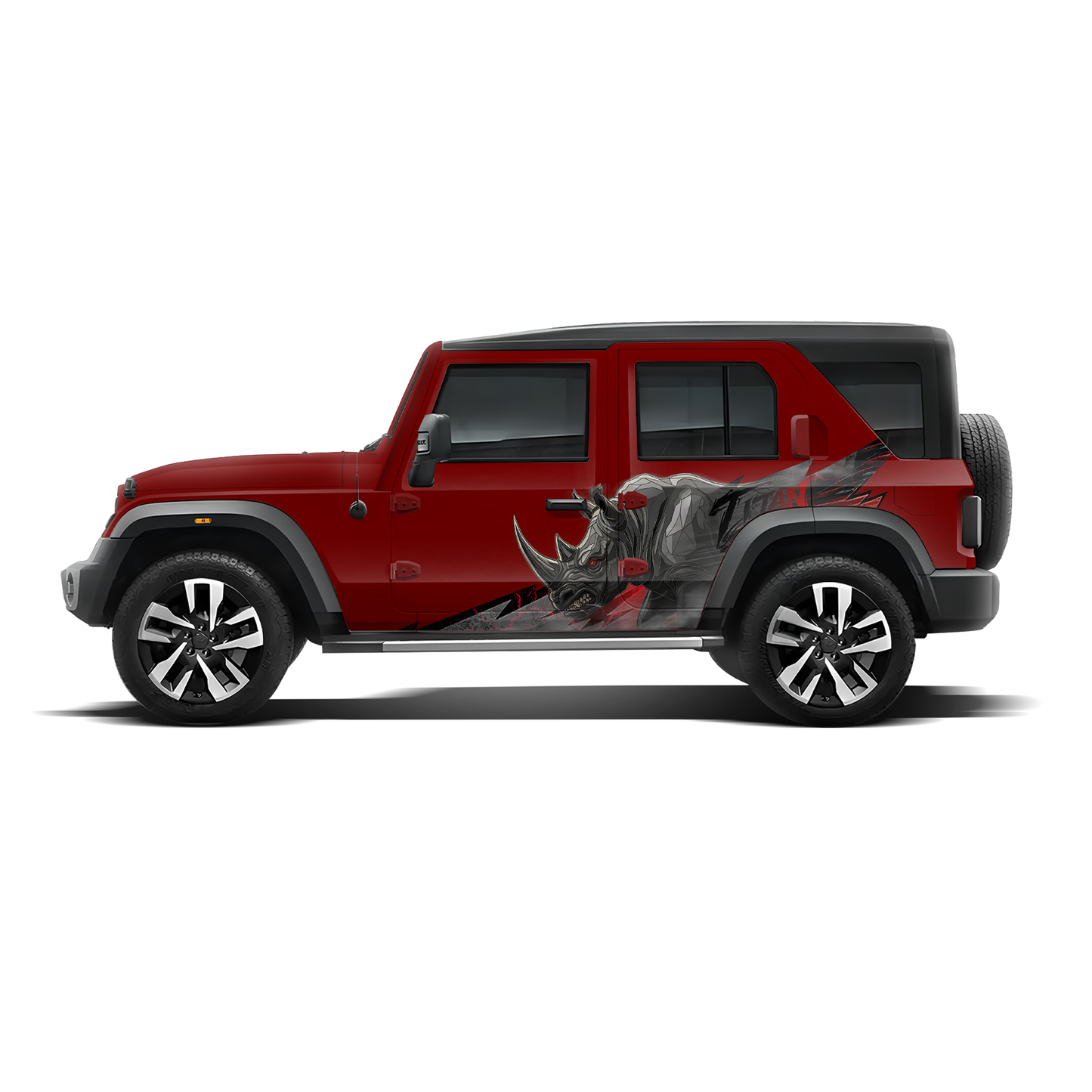 Rhino Edition Graphics for Mahindra Roxx  IDE Partial X Series
