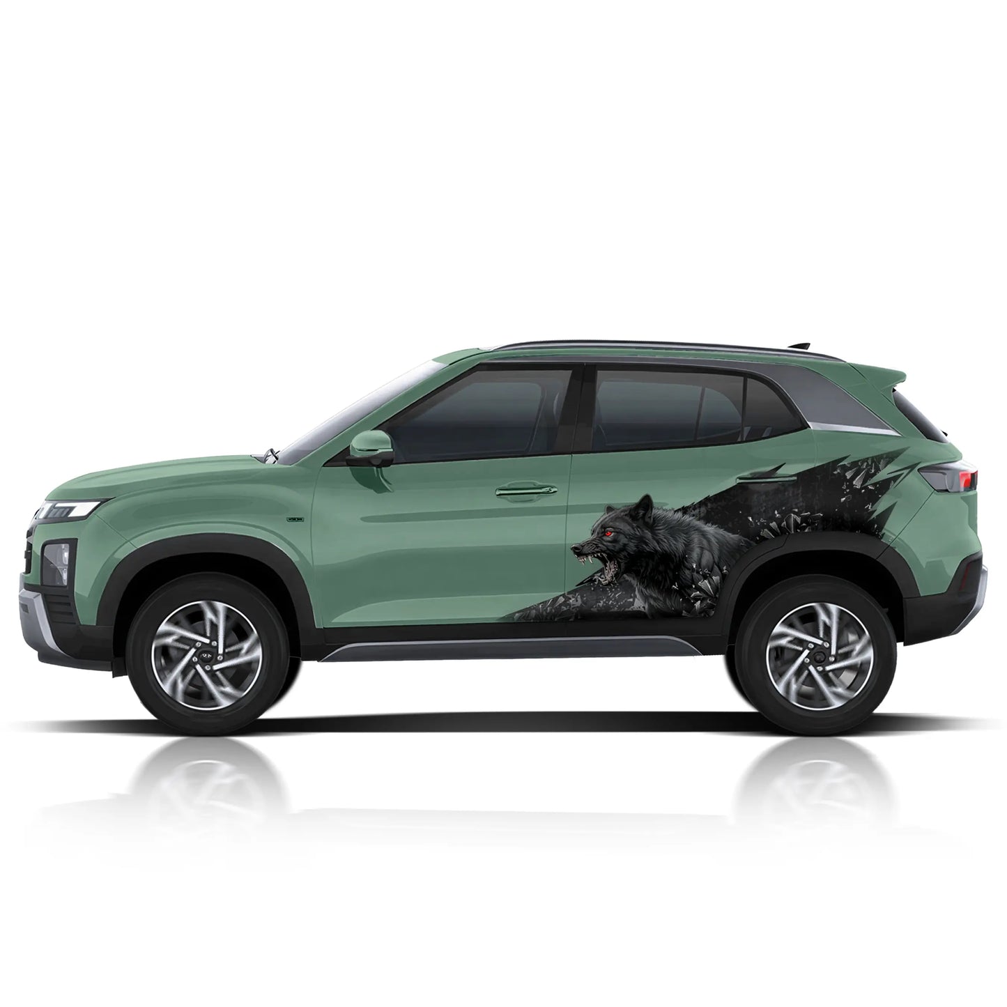 Wolf edition graphics for Hyundai Creta IDE Partial X series